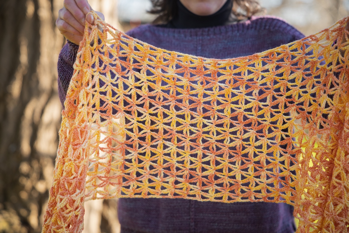 Crochet scarf in Club yarn