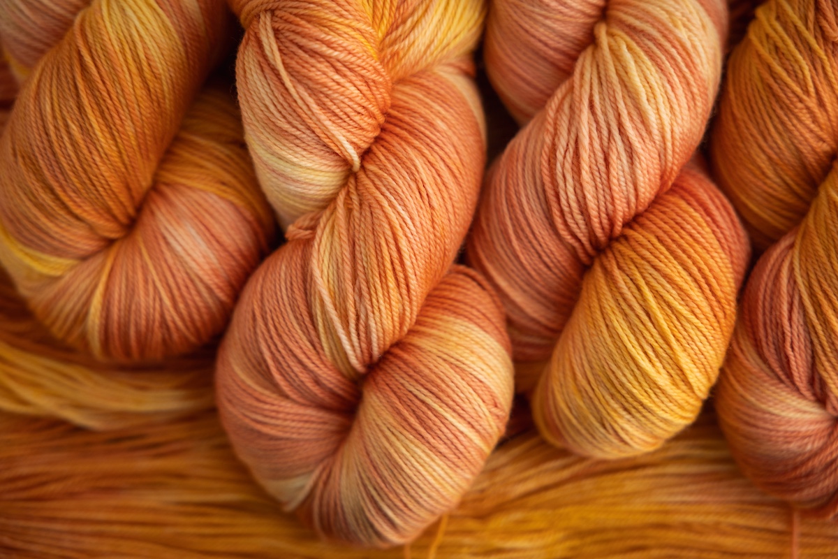 Hand dyed yarn club by SweetGeorgia — February 2026 Fuzzy Peach