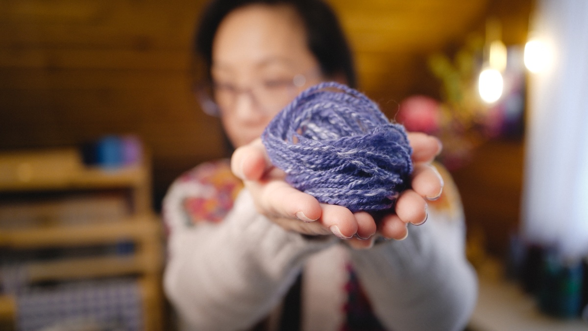 handspun bast wool yarn