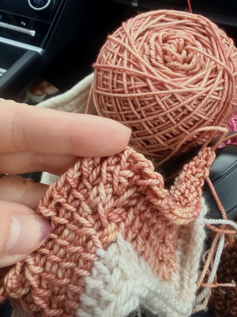 Crocheting in the car