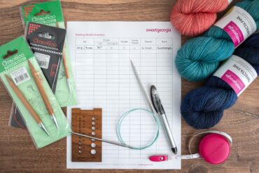Downloadable knitting needle inventory sheet