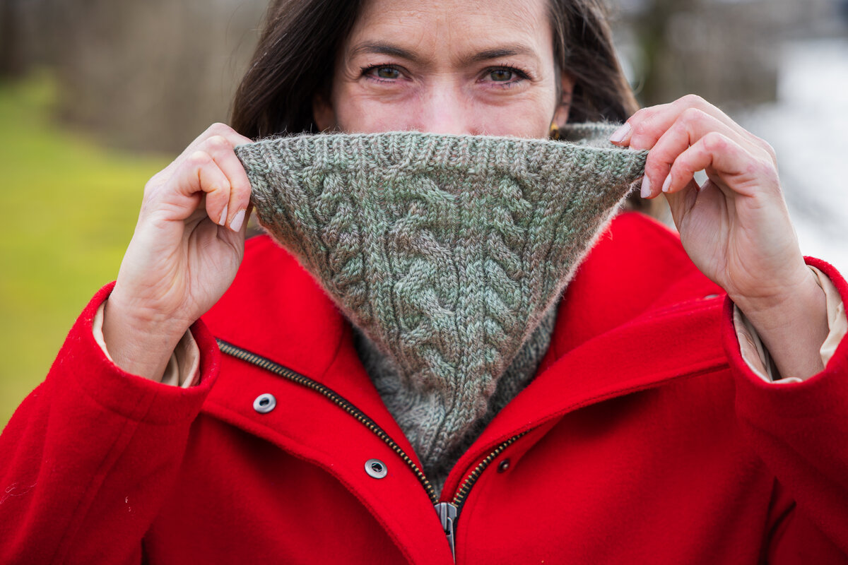 Design by Greta Cornejo Knit in Trifecta DK in Winter Haven