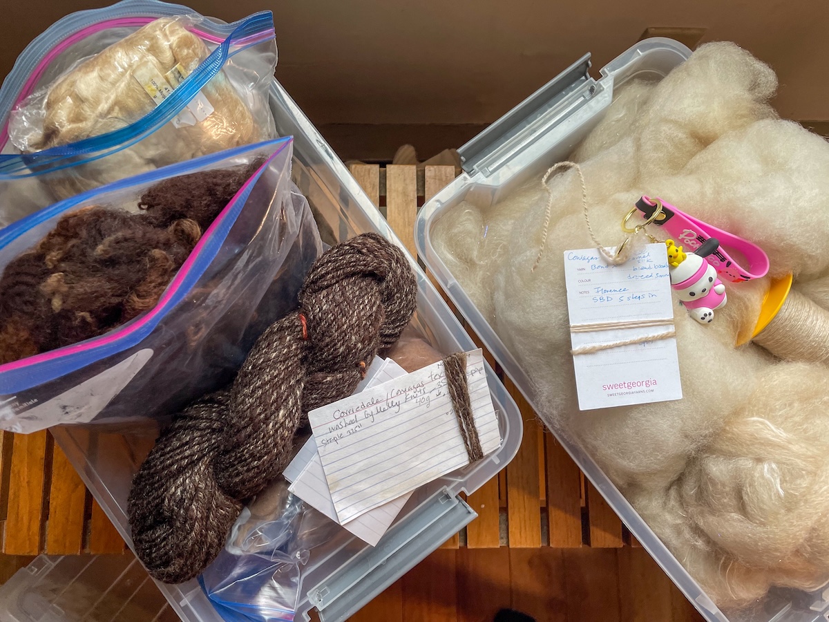 Handspun with fibre