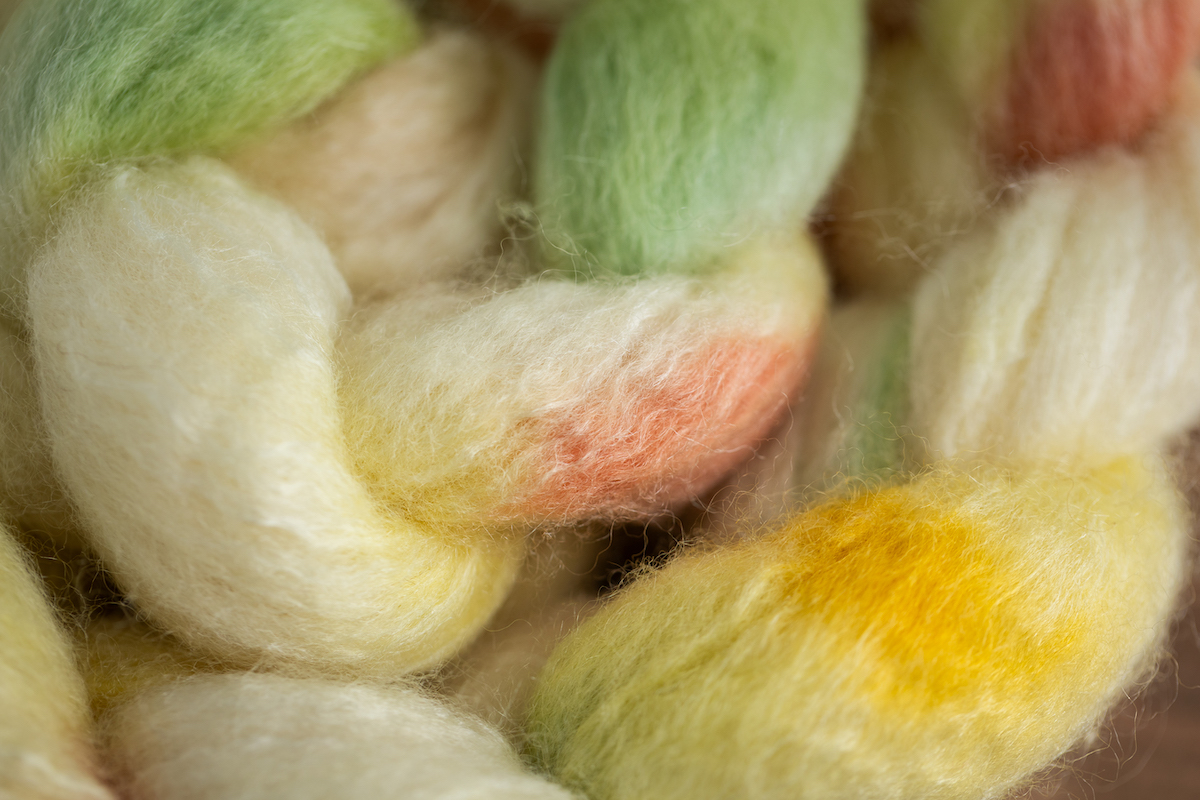 hand dyed fibre