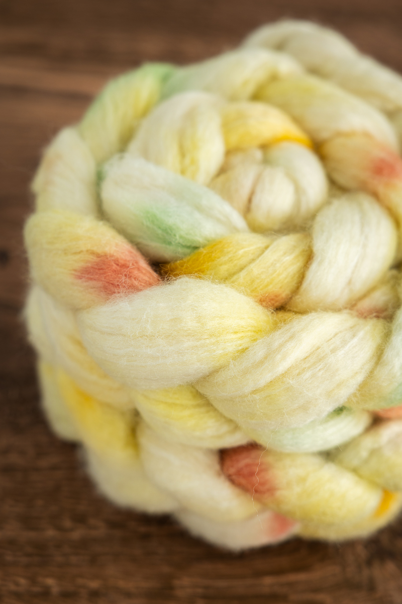 hand dyed spinning fibre