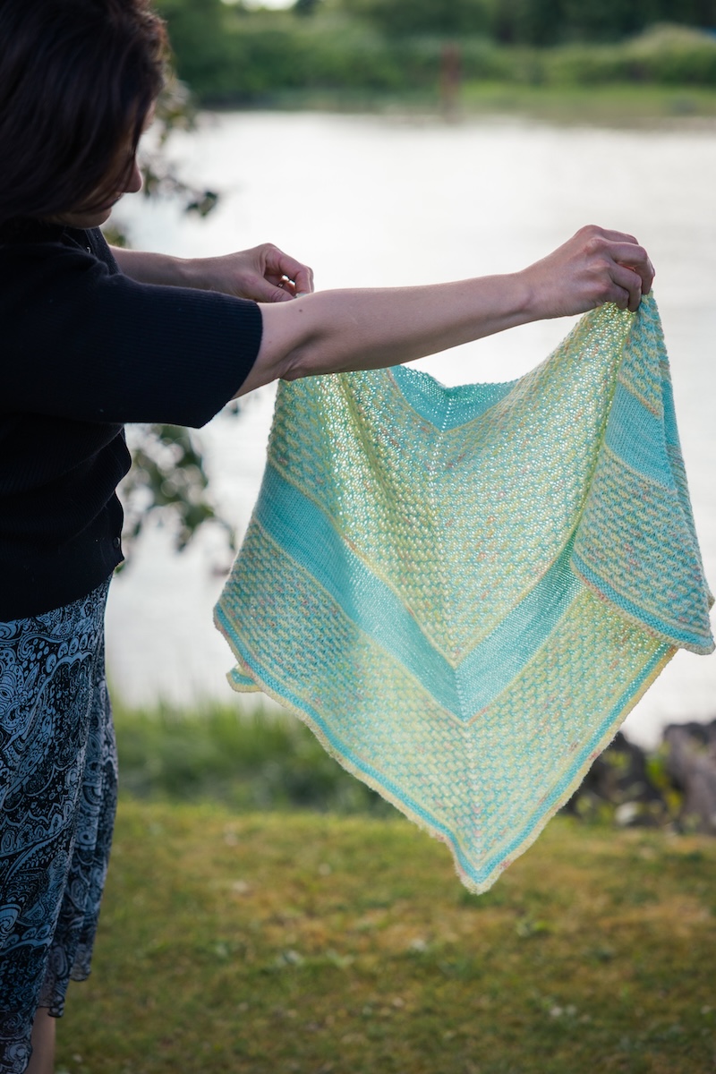 Spring Winds knit shawl pattern