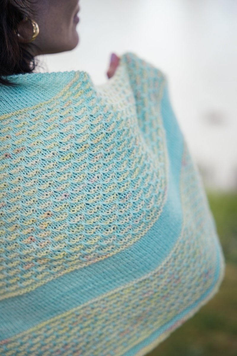 Spring Winds knit shawl pattern