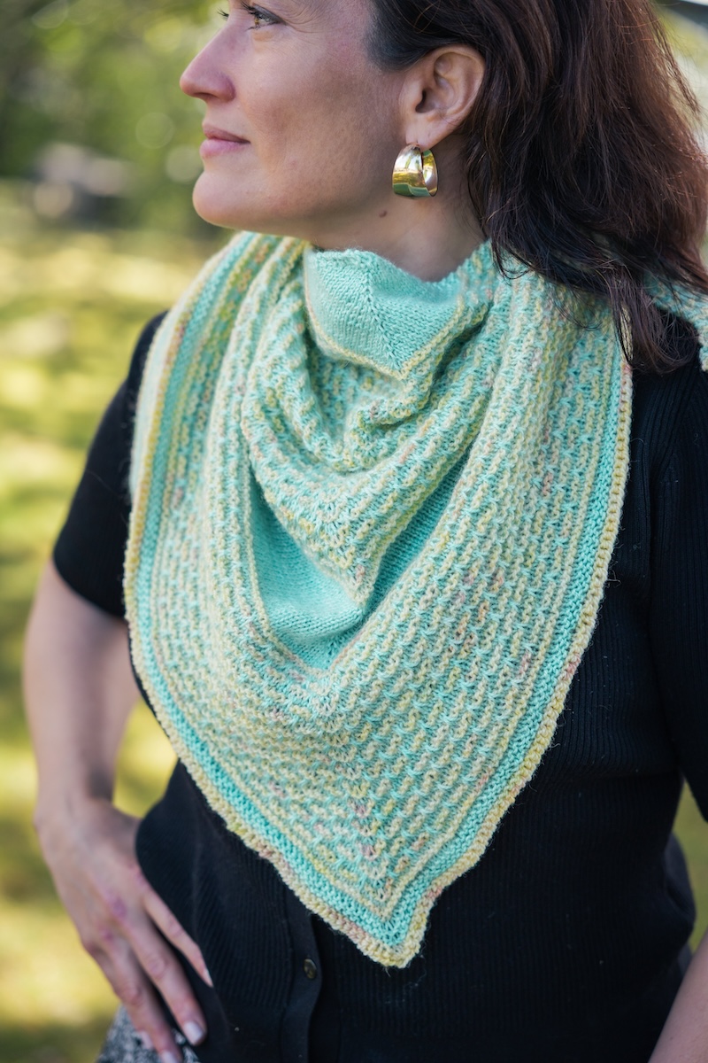 Spring Winds knit shawl pattern