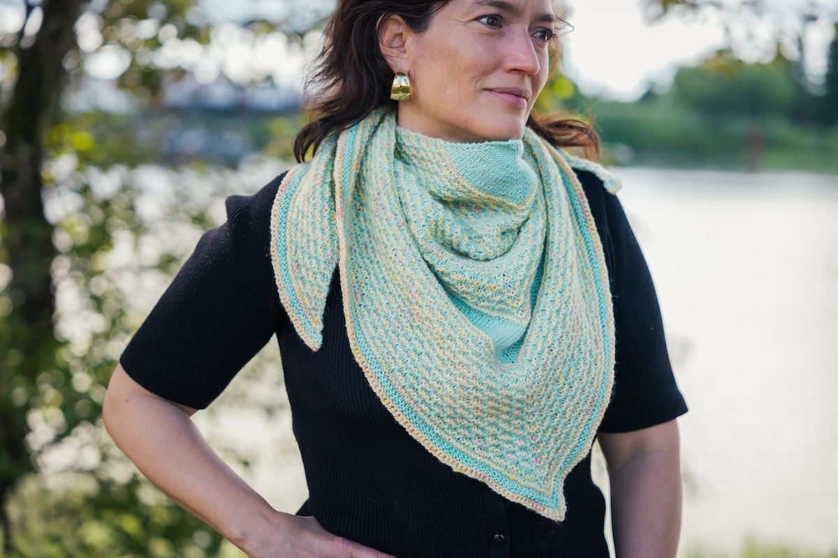 Spring Winds knit shawl pattern