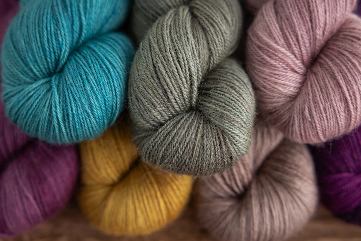 hand dyed knitting yarn