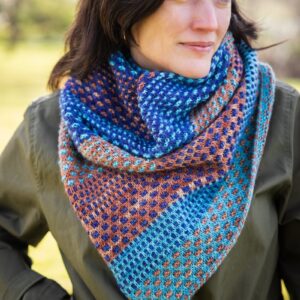 The Shift cowl hand knit in hand dyed yarn