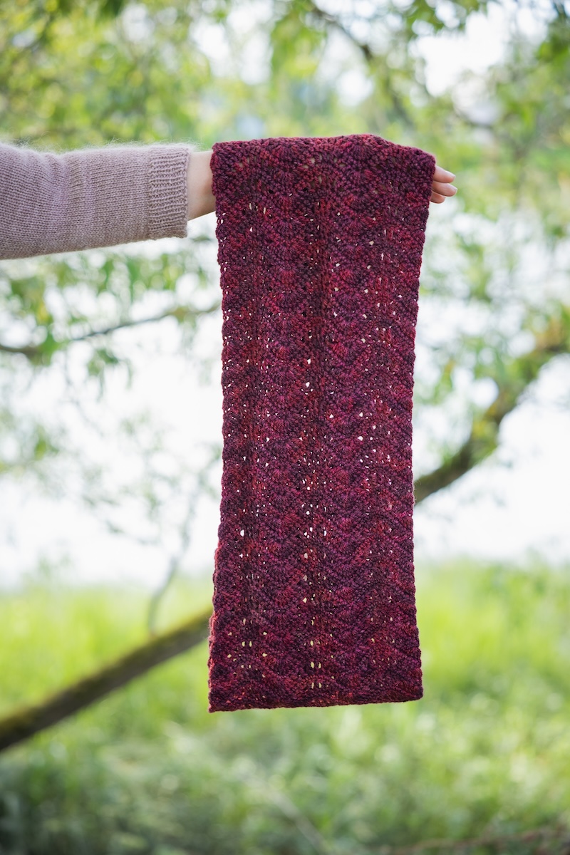 Crocheted cowl in hand dyed yarn