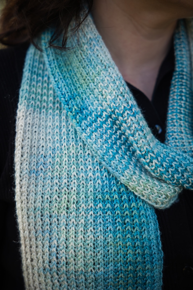 Ginger Rib knit scarf pattern