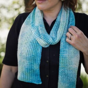 Ginger Rib knit scarf pattern