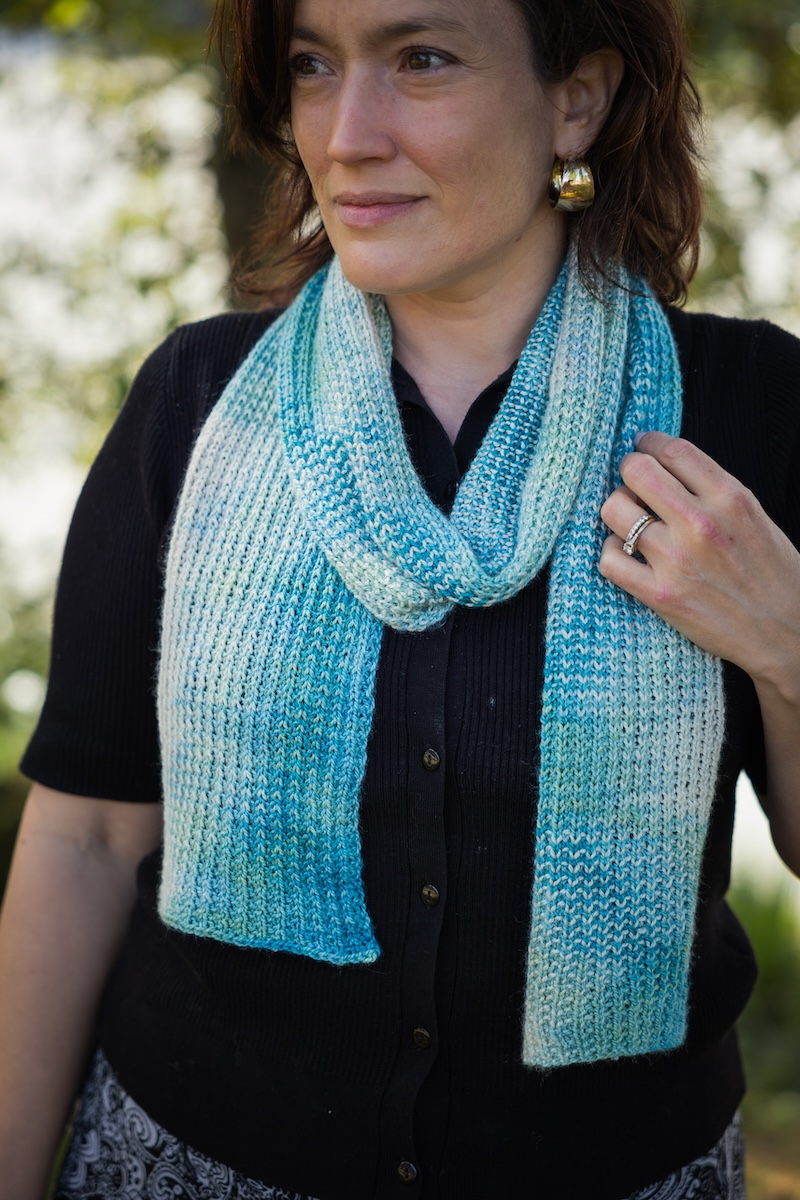 Ginger Rib knit scarf pattern