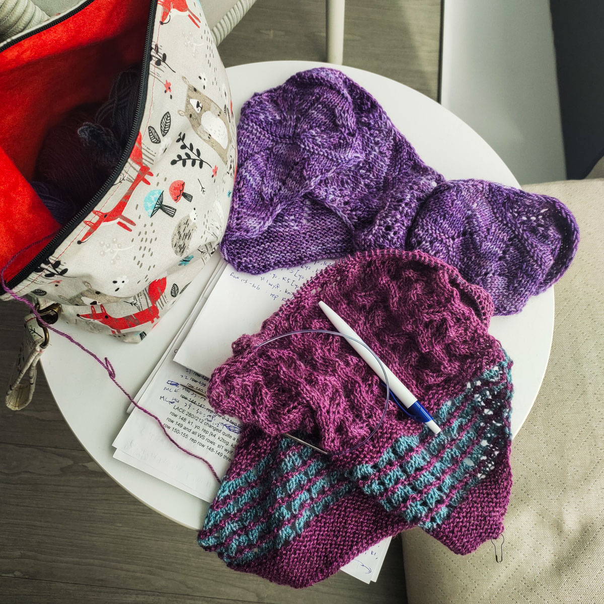 Knitting and design in progress