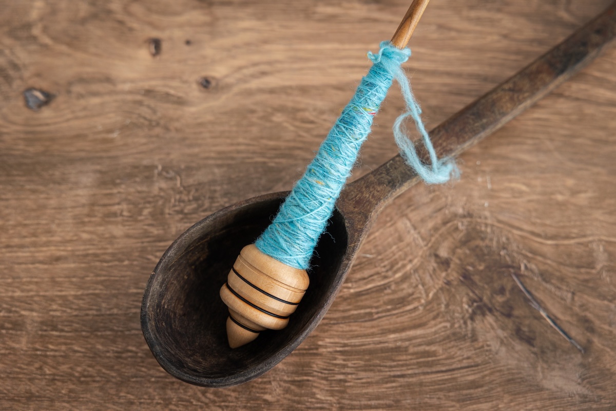 wooden spoon to spin on