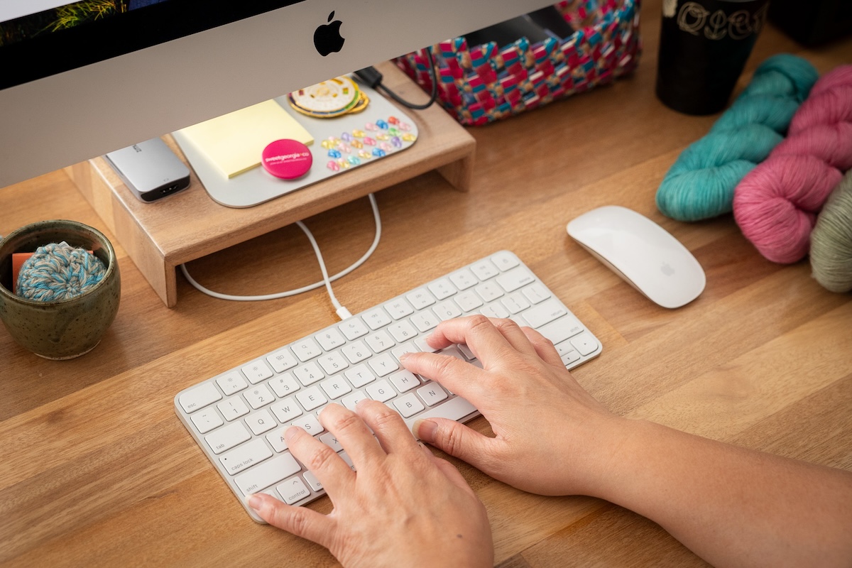 Typing on a keyboard