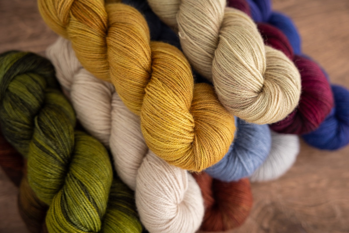 Hand-dyed yarns