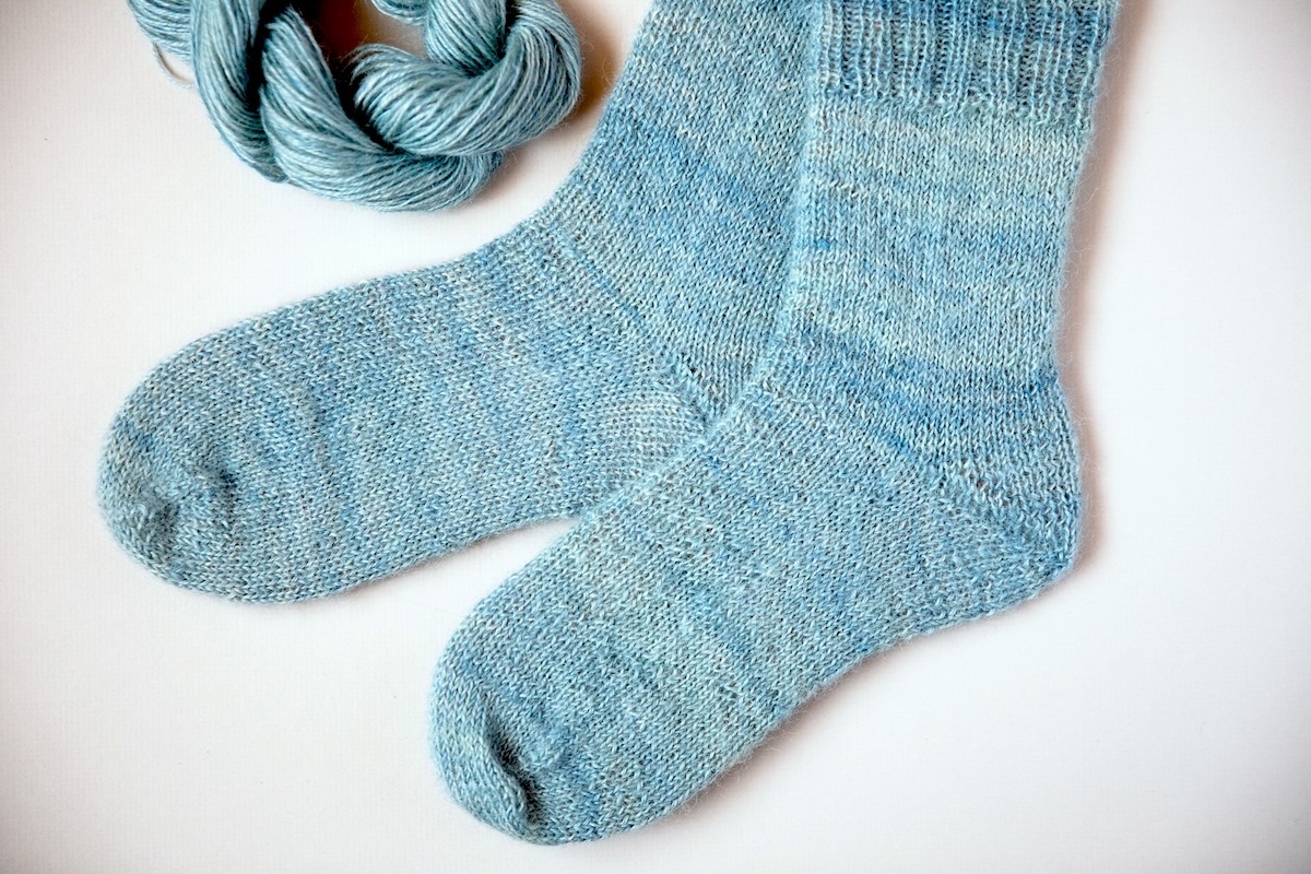 Wensleydale Mohair handspun socks
