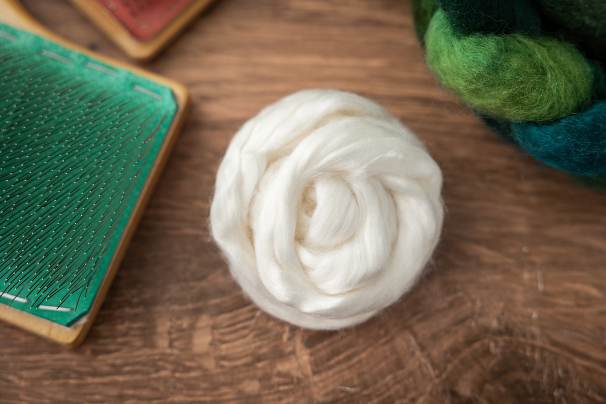 silk fibre for spinning